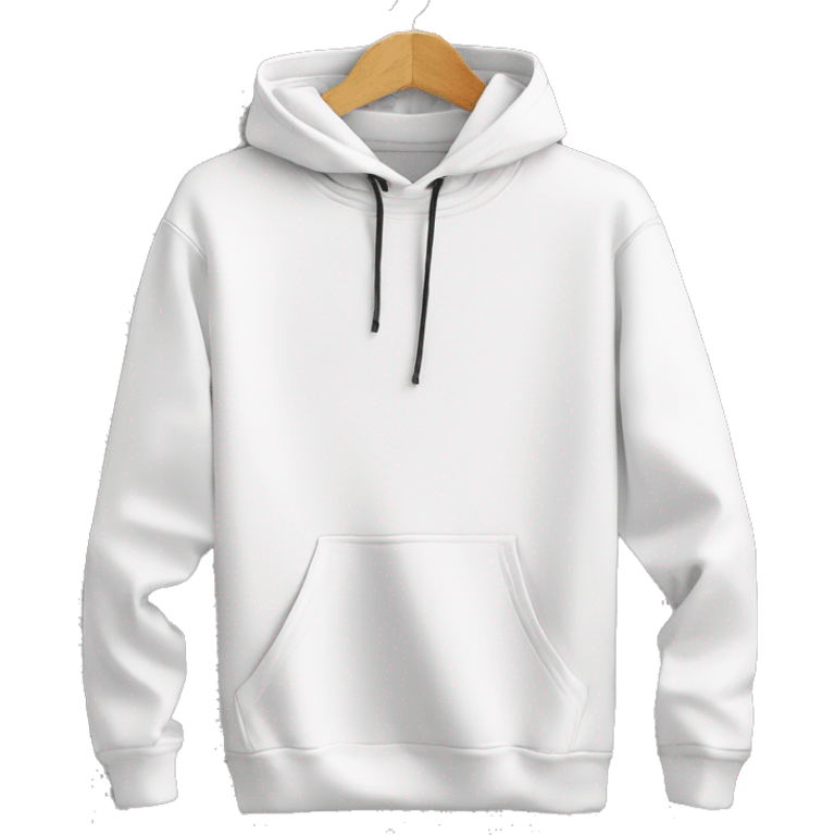 Plain White color pullover hoodie no person emoji