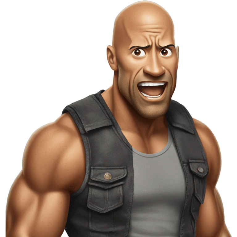 Deane the rock Johnson shocked emoji