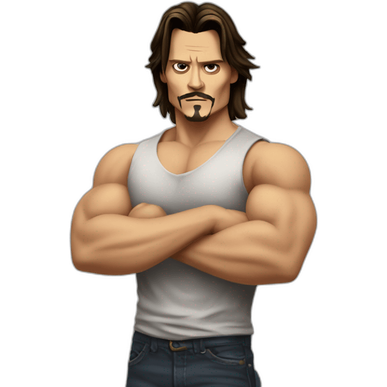 JOHNNY DEPP SHOWING BICEP MUSCLE emoji