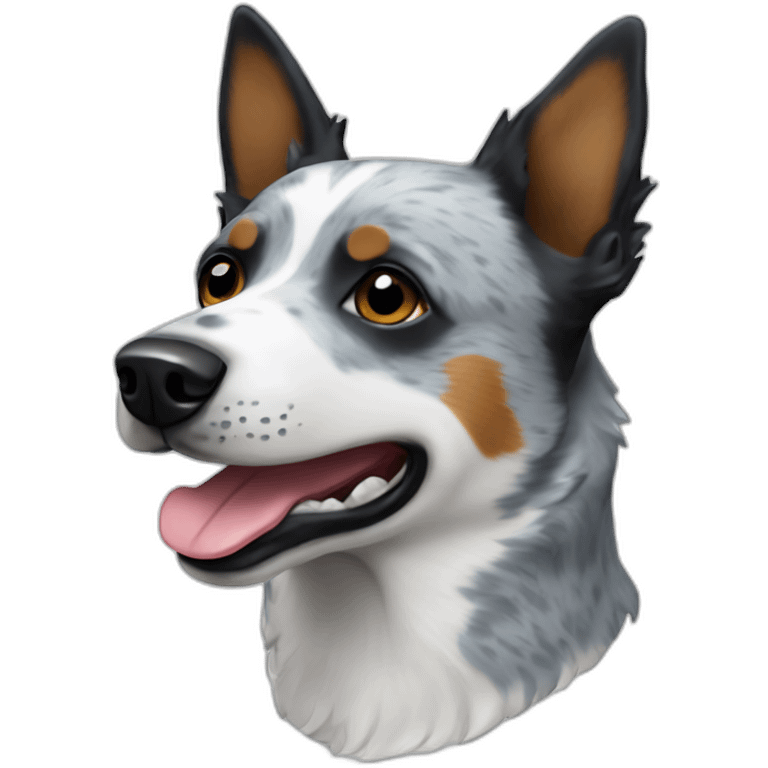 blue heeler all white emoji