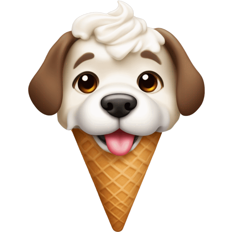 Dog licking ice cream  emoji