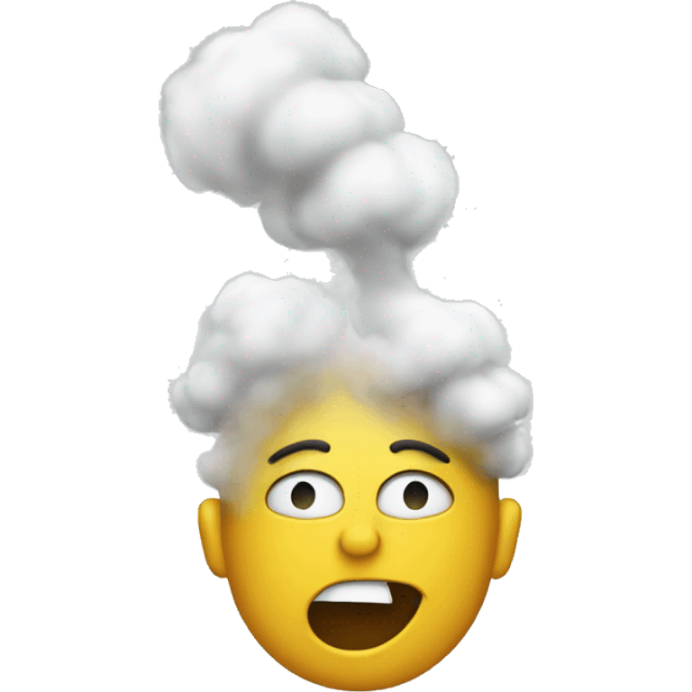 Face blowing smoke emoji