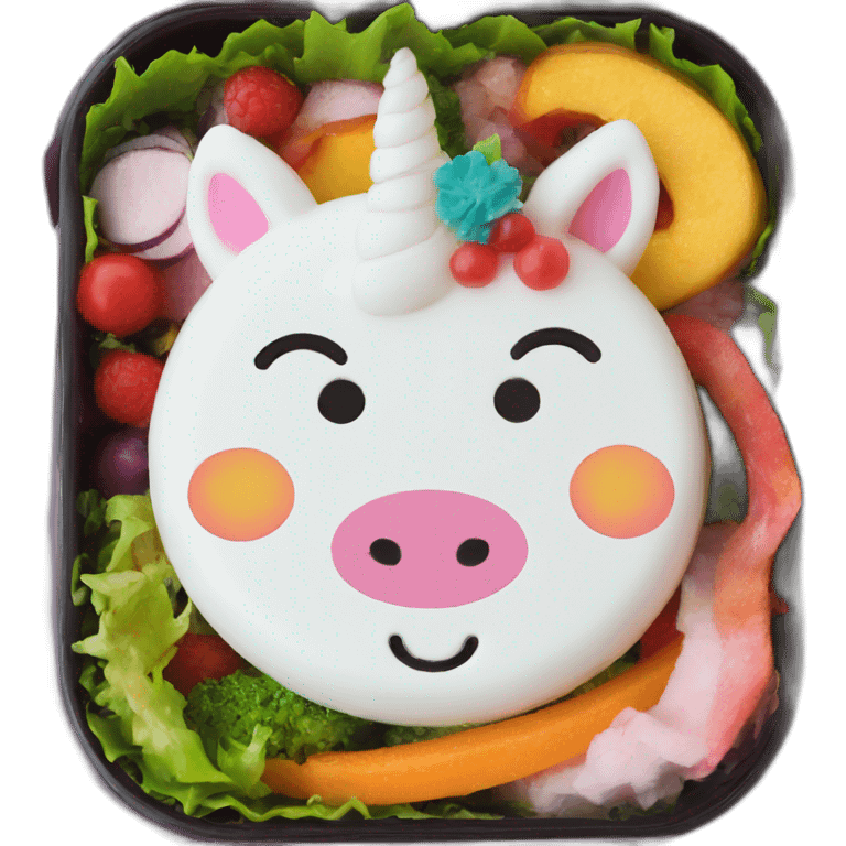 Unicorn bento box emoji