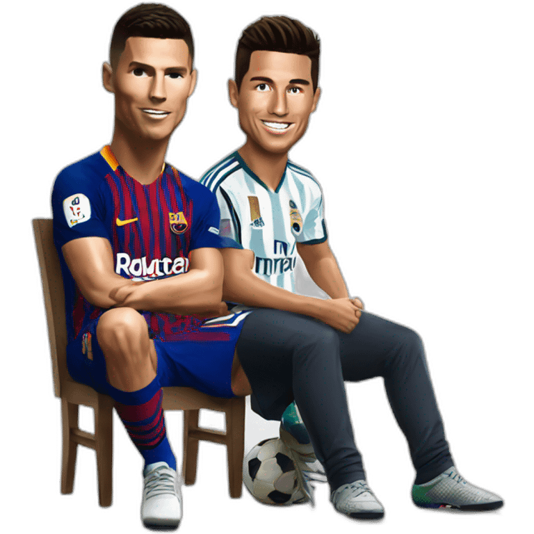 Ronaldo assis sur messi emoji