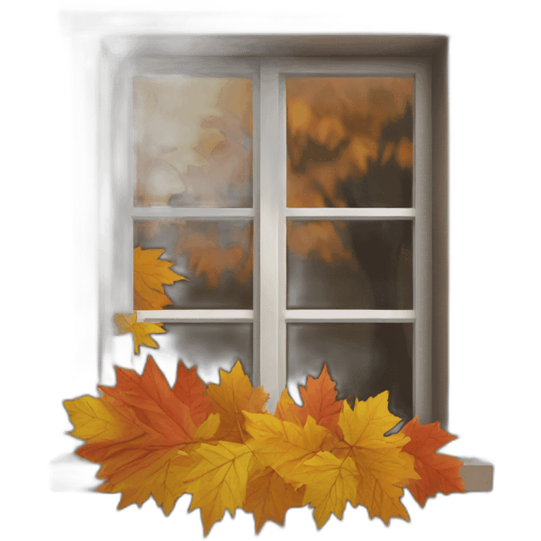 Autumn is outside the window emoji