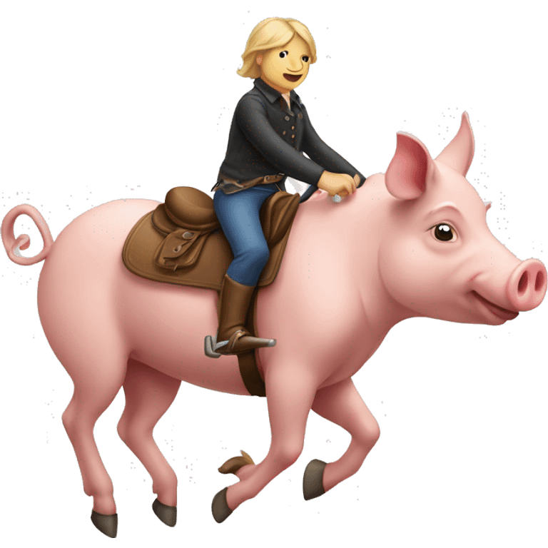 pig riding on a horse  emoji