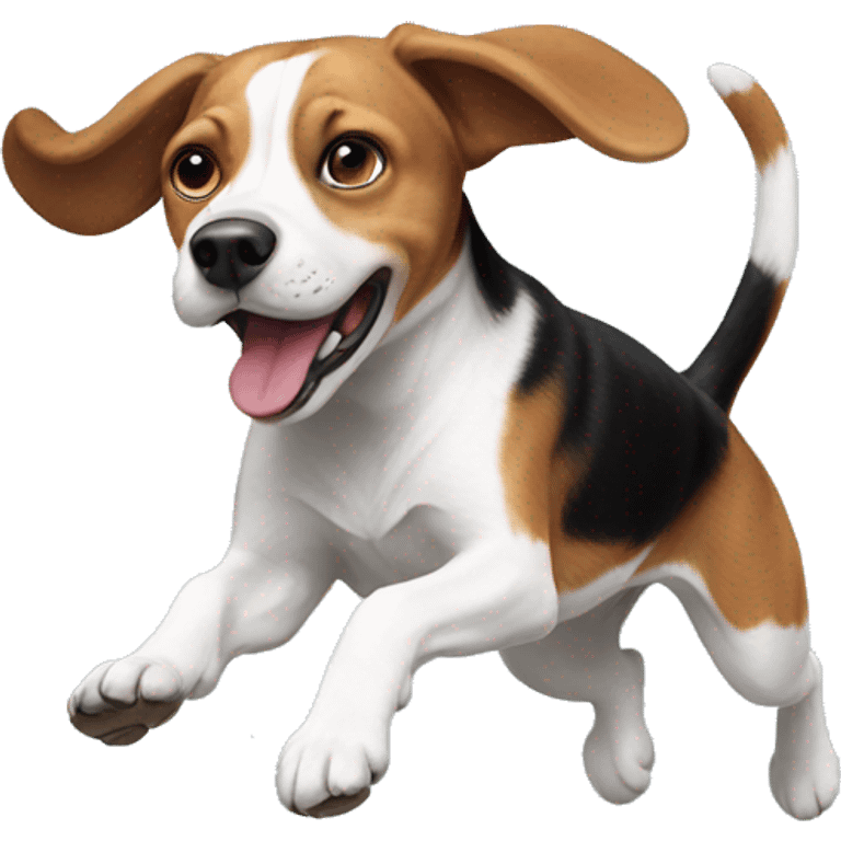 Jumping beagle  emoji