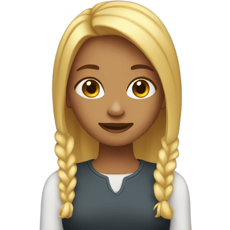 girl with highlighted hair emoji