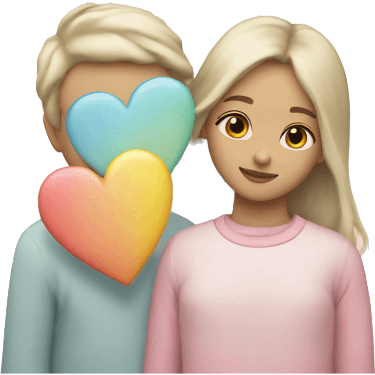 Two-hearts-coloured-light-pastel-shade emoji