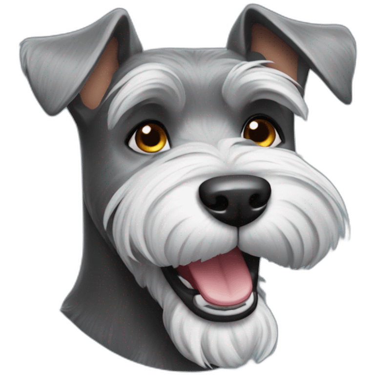 Schnauzer smile emoji