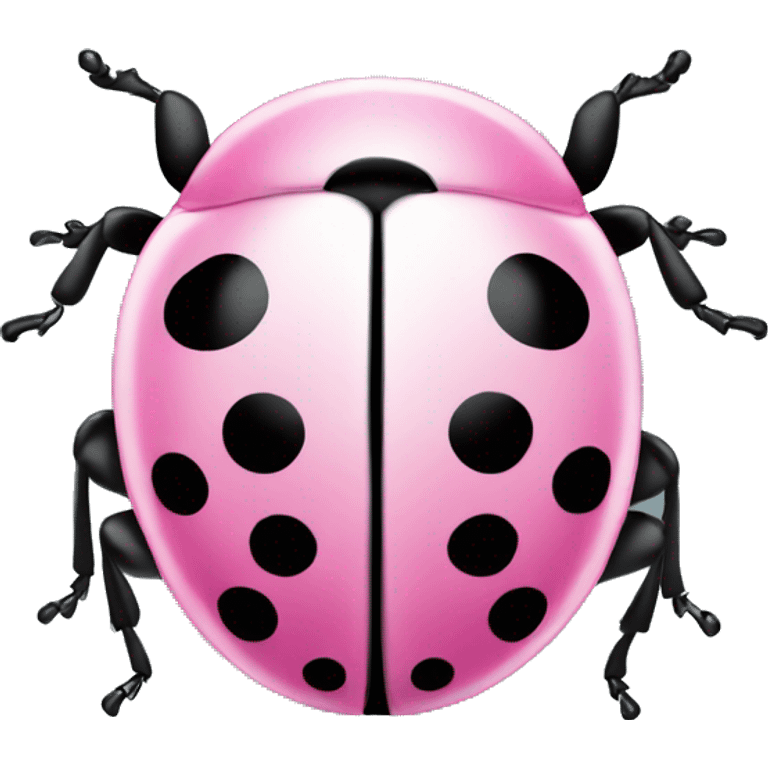 Pink ladybug  emoji