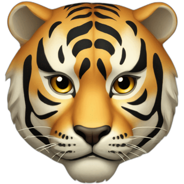 yin yang tiger Japanese mask emoji