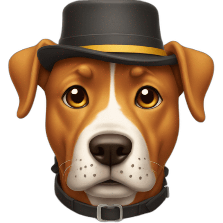 This is fine fire dog with hat emoji