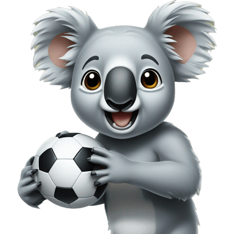 Koala playing football emoji