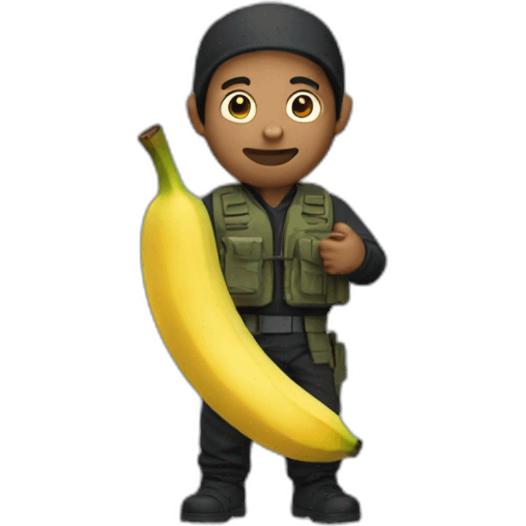 terrorist holding a banana emoji