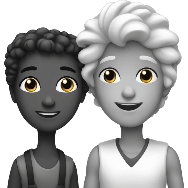 best friends black and white emoji