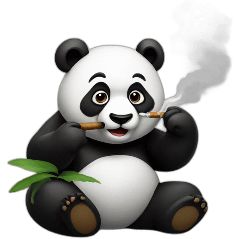 smoking panda emoji