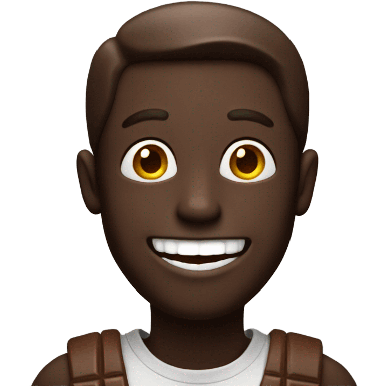 Happy chocolate bar man emoji