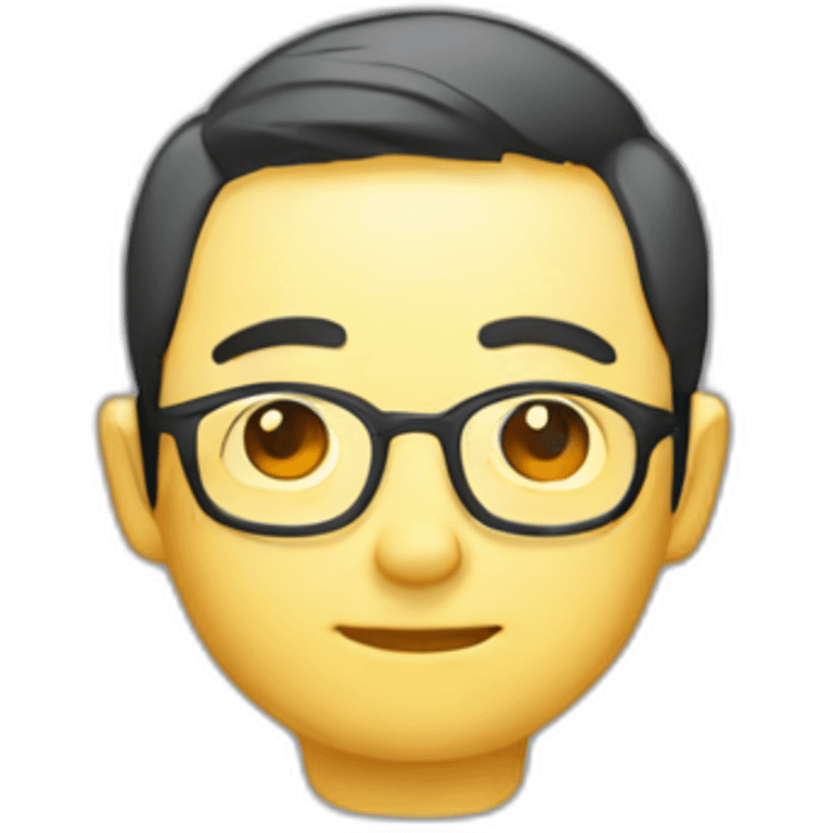 chinese thin round glasses developer emoji