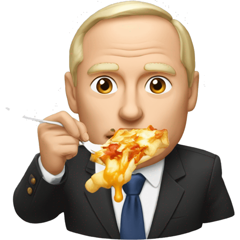 Vladimir Poutine qui mange une poutine emoji