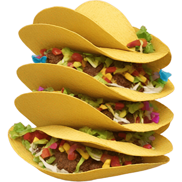 Tacos wearing sombreros emoji