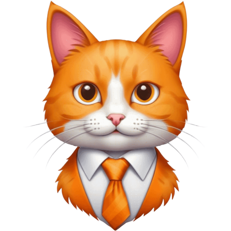 cat with tie emoji