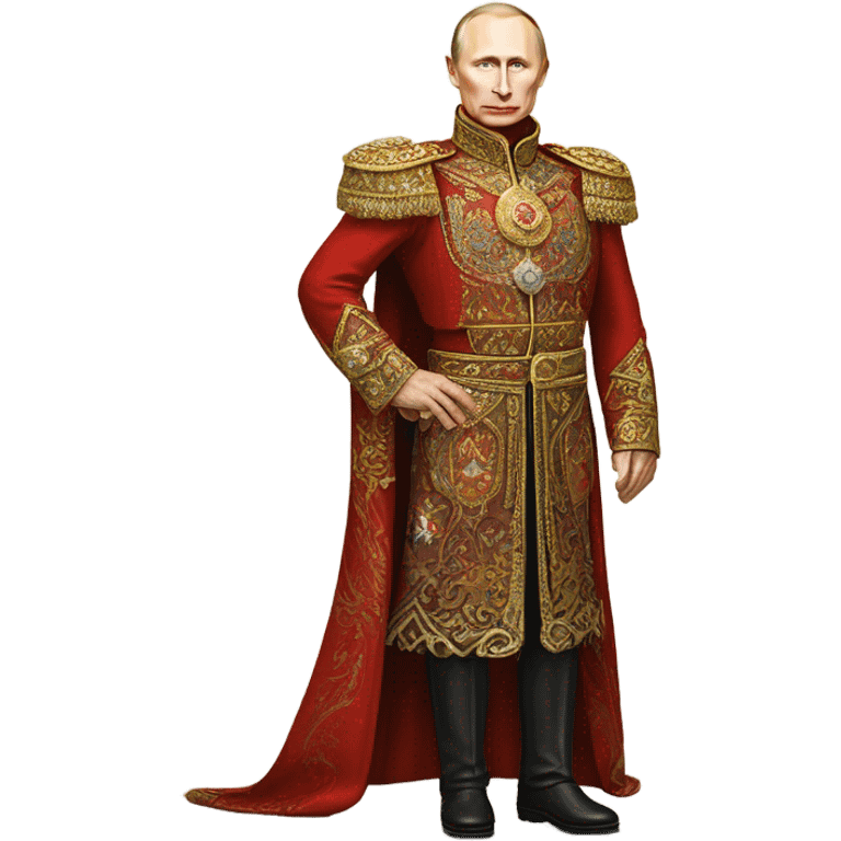 vladimir putin in Romanov dress, full total body emoji