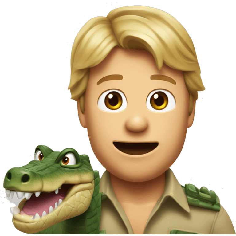 exited Steve Irwin punchin with crocodile emoji