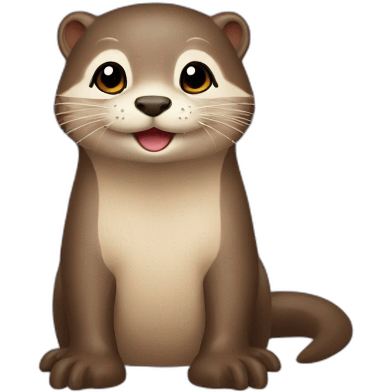 Loutre sur chat emoji