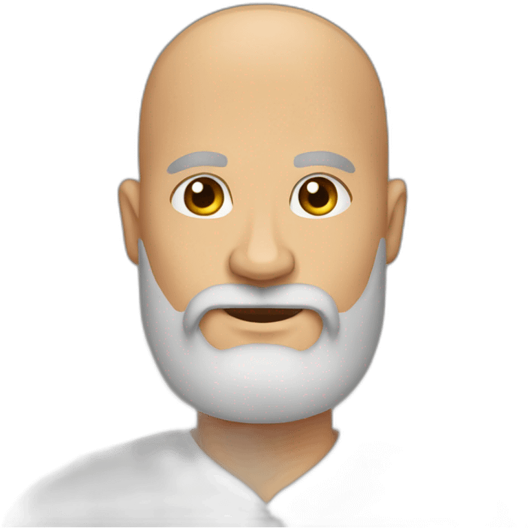 bald strong man with long beard emoji