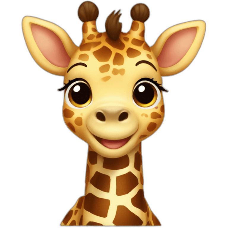 Happy baby giraffe emoji