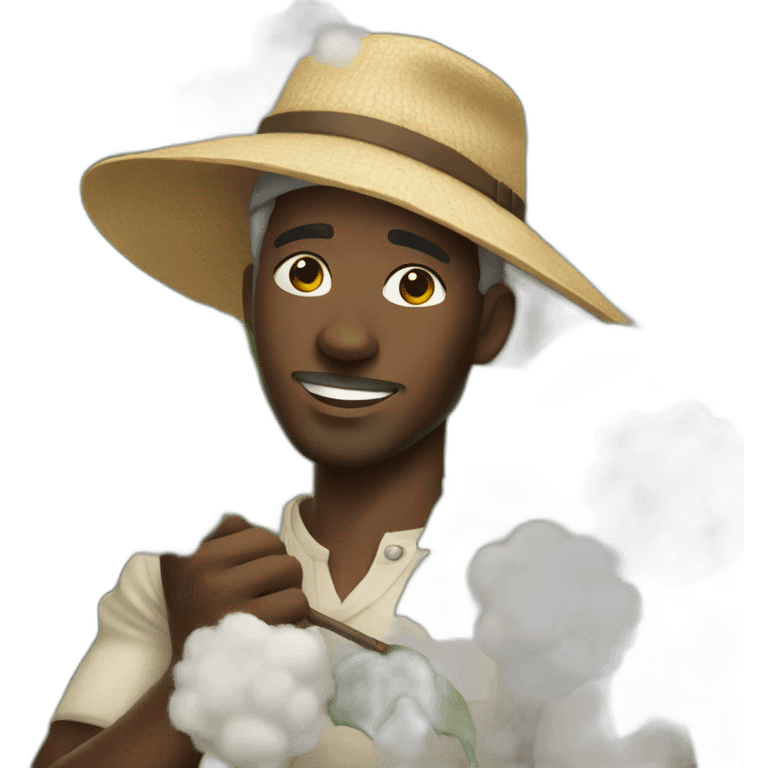 black man picking cotton emoji