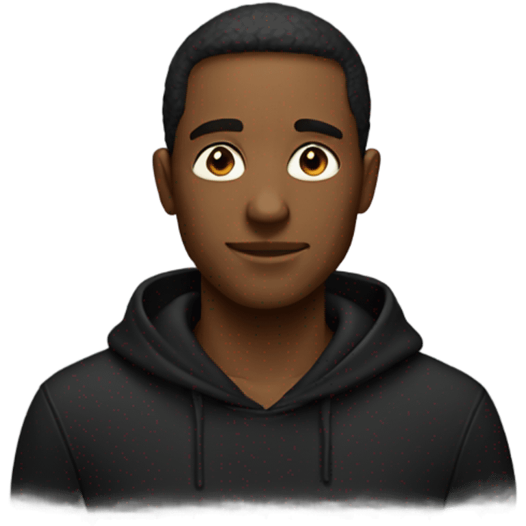 a guy with a black hoodie emoji