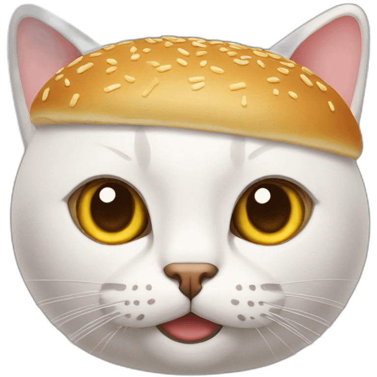 cat with a mexican accent and an american burger emoji