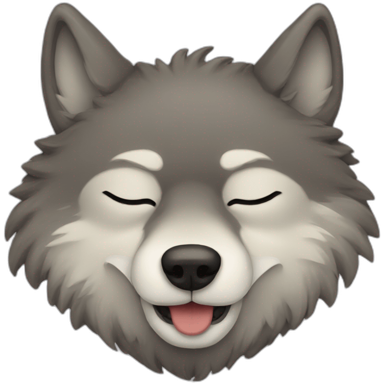 Wolf sleeping emoji