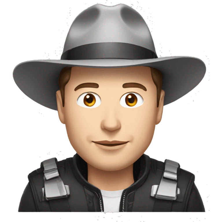 Elon musk with bmw hat emoji