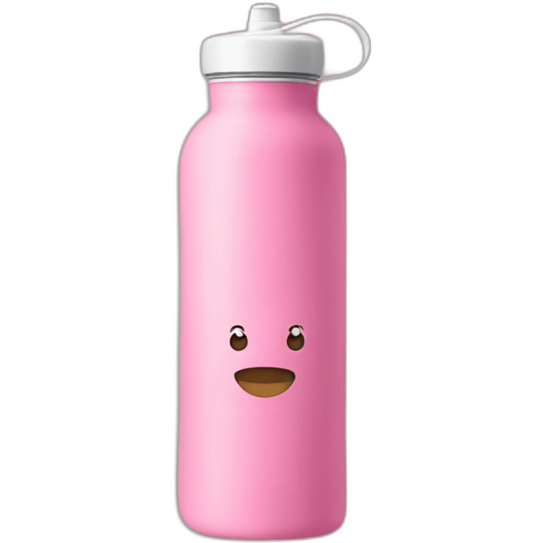 A pink reusable waterbottle emoji