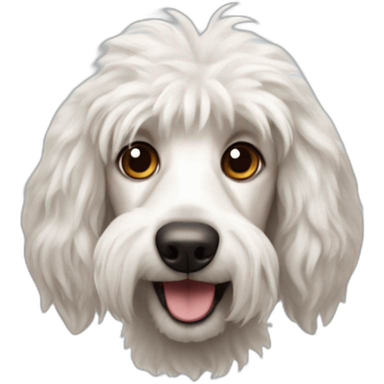 White fluffy teckel dog emoji