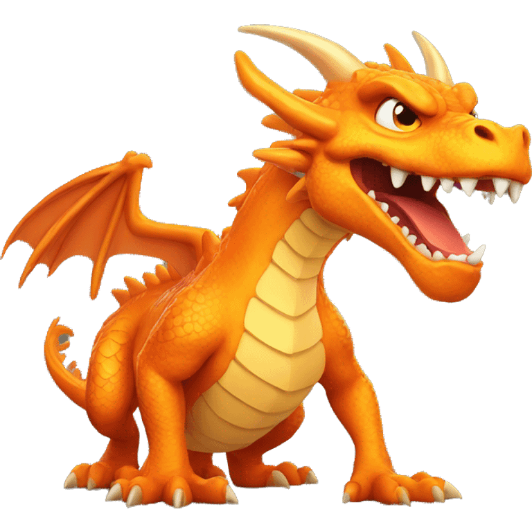 angry orange dragon emoji