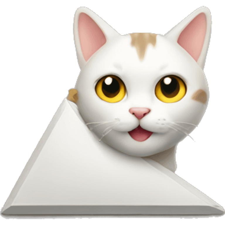 cat triangle pointing up emoji