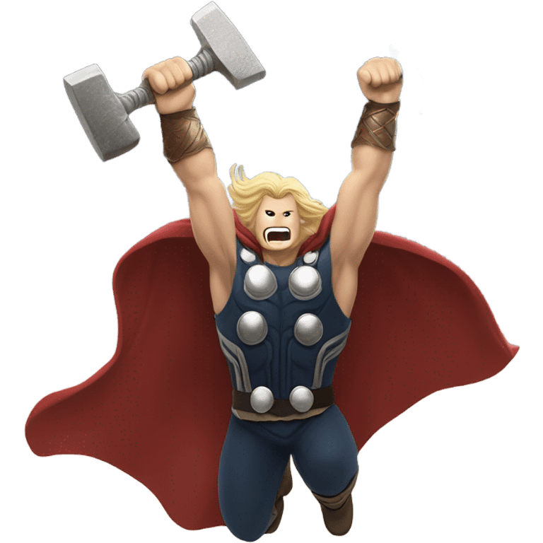 Thor flying emoji