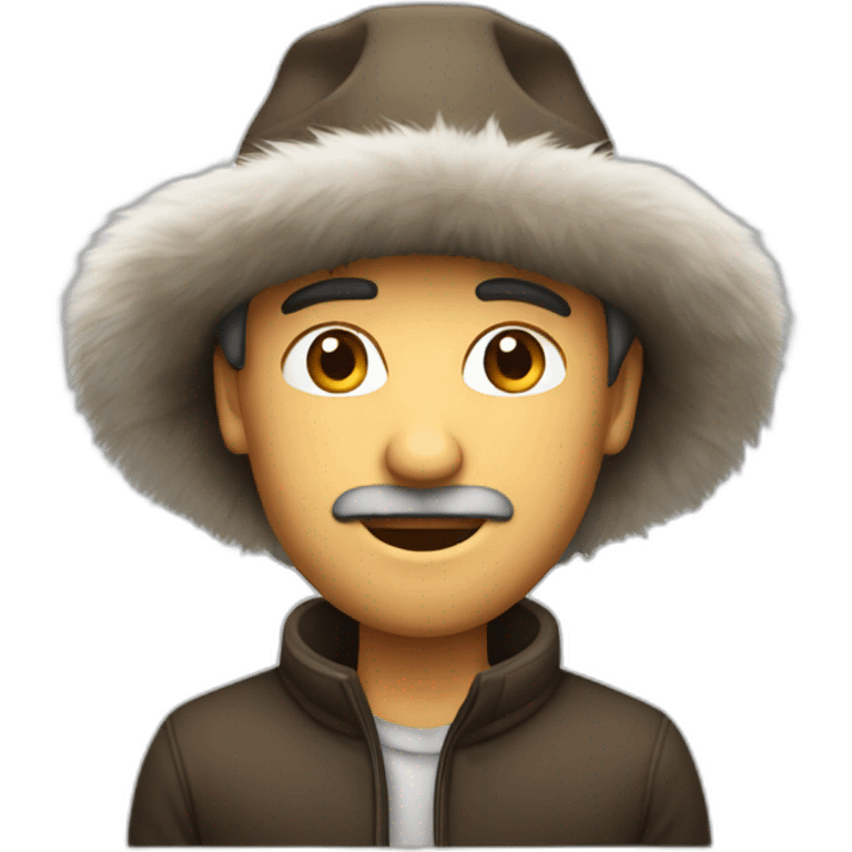 man with fur hat emoji