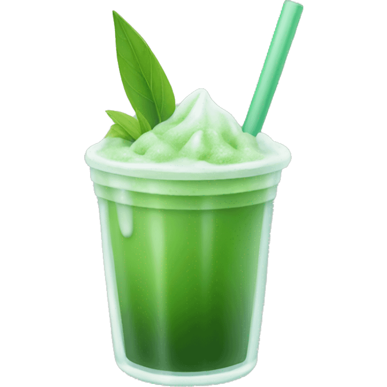 Iced matcha drink emoji