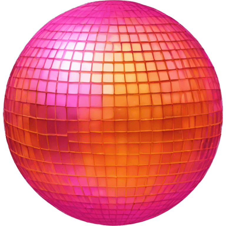 Pink and orange disco ball emoji