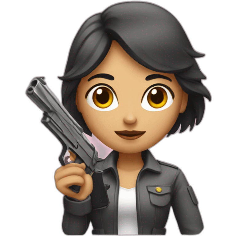 Mujer con pistola  emoji