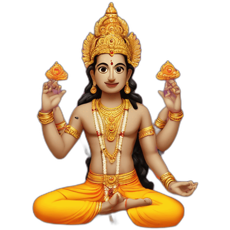 hindu god with 4 hands emoji