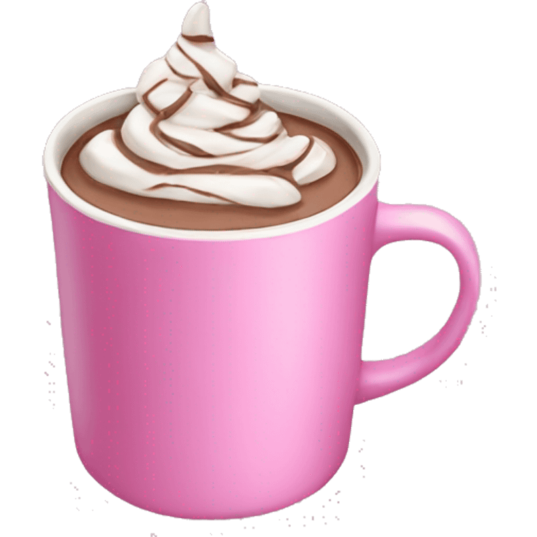 Pink cup hot chocolate  emoji