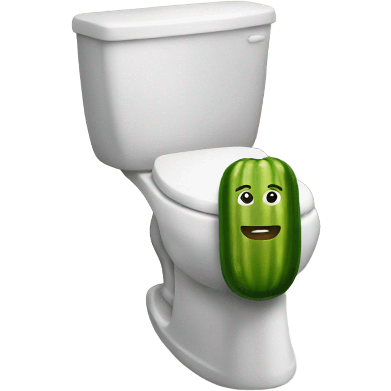 A pickle using the bathroom emoji