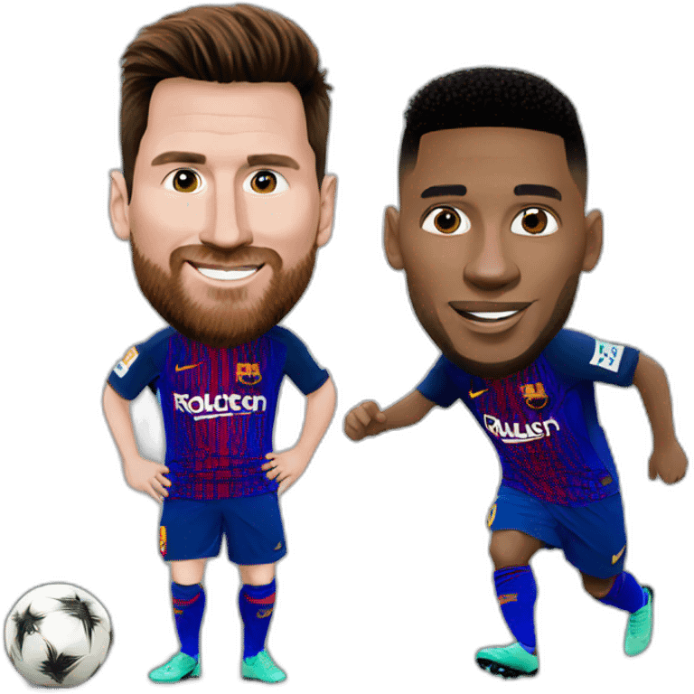 Messi avec Cristiano emoji