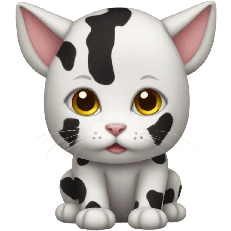 kitten in cow costume  emoji